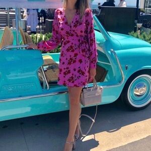 All in Favor Pink Floral Dress